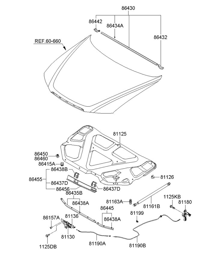 Hyundai Hood Release Cable K Wholesale Hyundai Parts