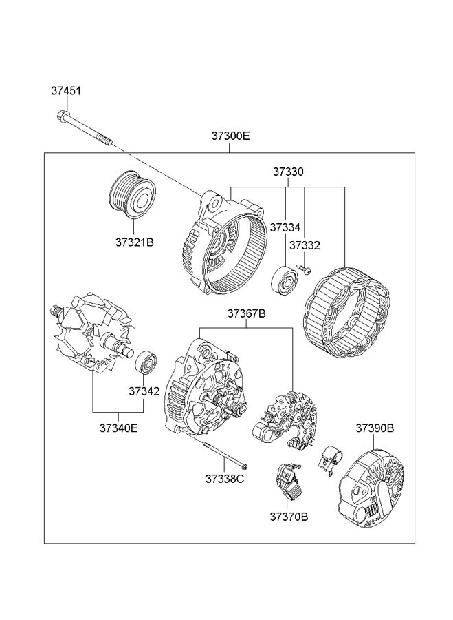 2012 Hyundai Sonata Bolt. Alternator. Mount. Bracket. Pulley