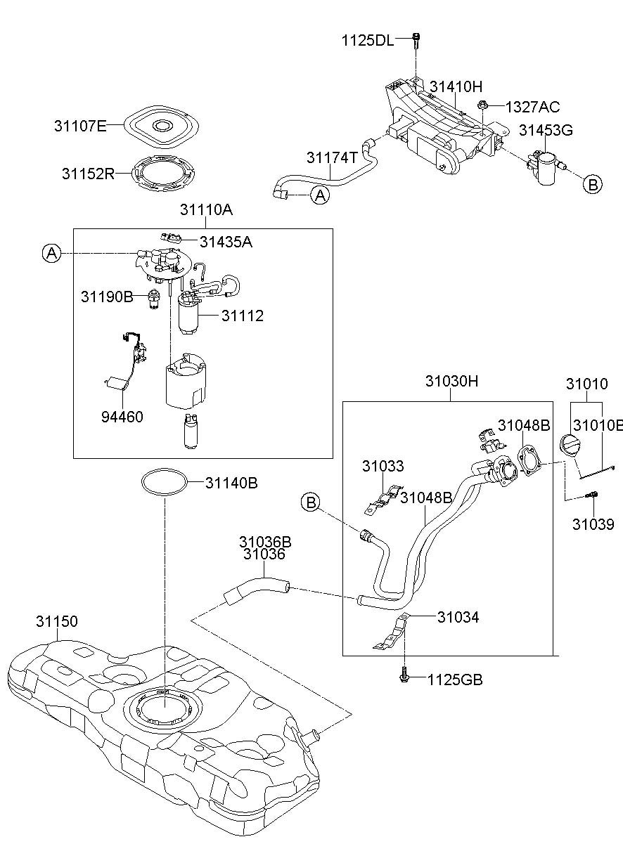 Hyundai Elantra Valve. Solenoid. Canister - 314533Q500 | Wholesale ...