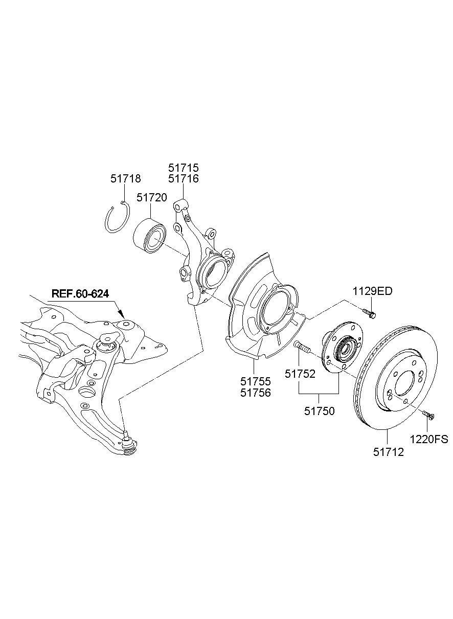 Hyundai VELOSTER Wheel Hub (Front) - 51750A5000 | Wholesale Hyundai ...