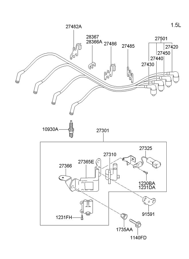 2005 Hyundai Accent Spark Plug Wiring Diagram