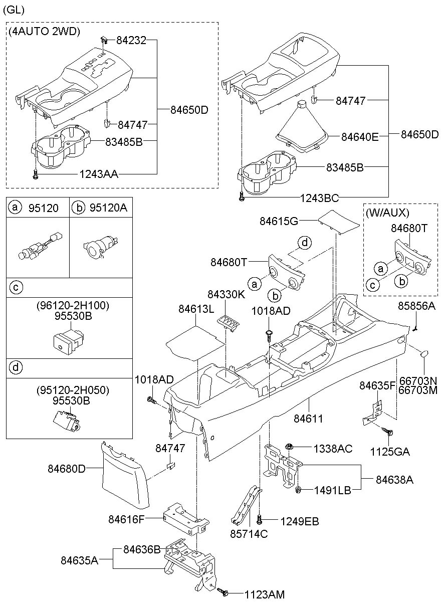 2007 Hyundai Elantra Mat - Console Tray. Tray Insert. Sedan, 2007-09, W 