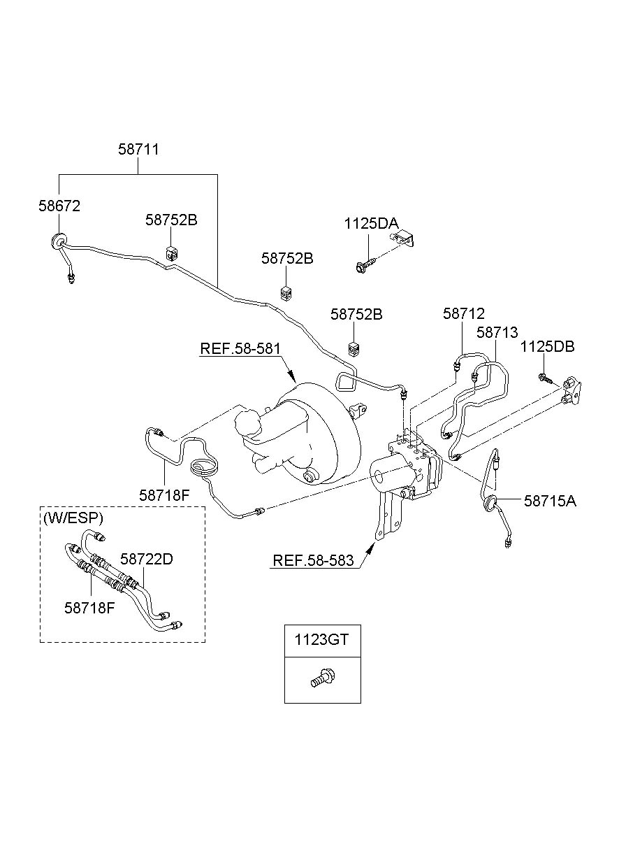 587220W800 - Hyundai Tube - Master Cylinder to H/MODULE. HMODULE ...