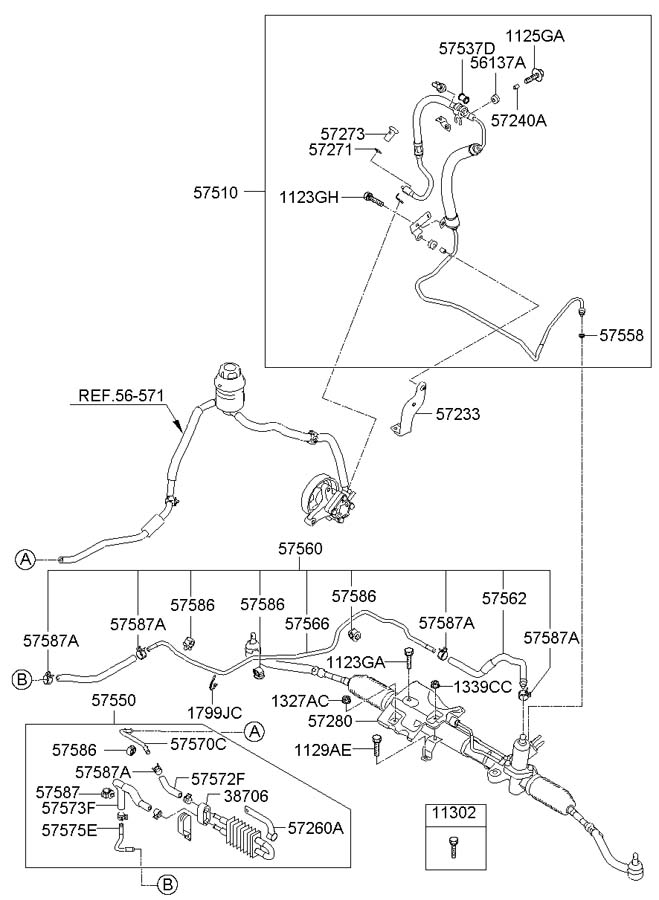 575103J020 - Hyundai Hose. Power. Steering. Tube. Pressure | Wholesale ...