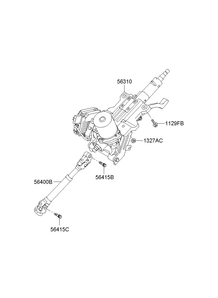 2011 Hyundai Sonata Steering Shaft (Lower). Optima. Optima Hybrid