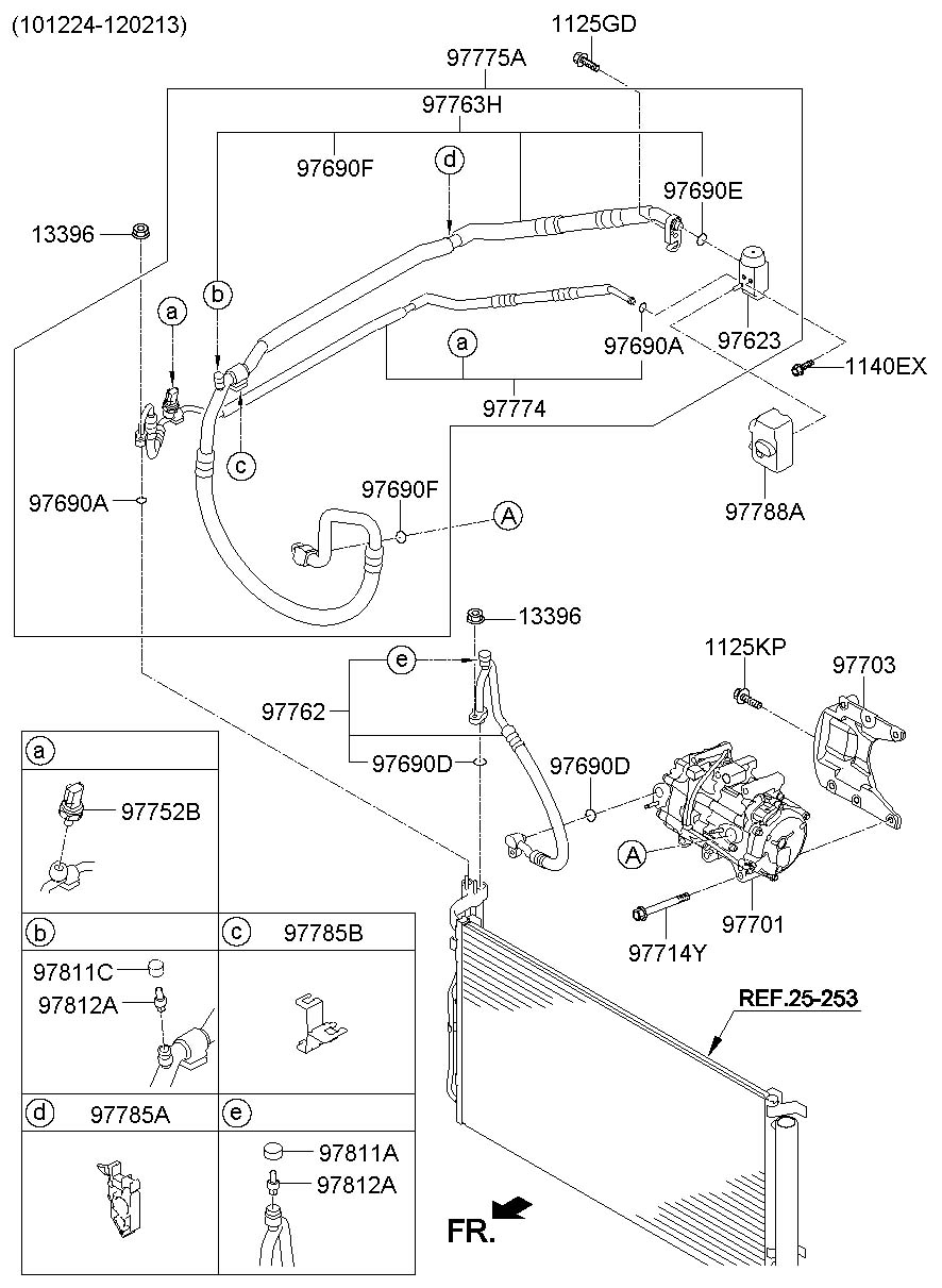 Hyundai Sonata A/c compressor. Using, methods, approved - 977014R000