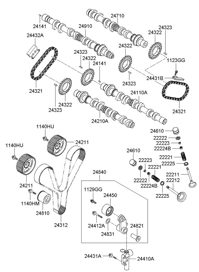 2443237100-hyundai-engine-timing-chain-guide-upper-wholesale-hyundai-parts-lakeland-fl