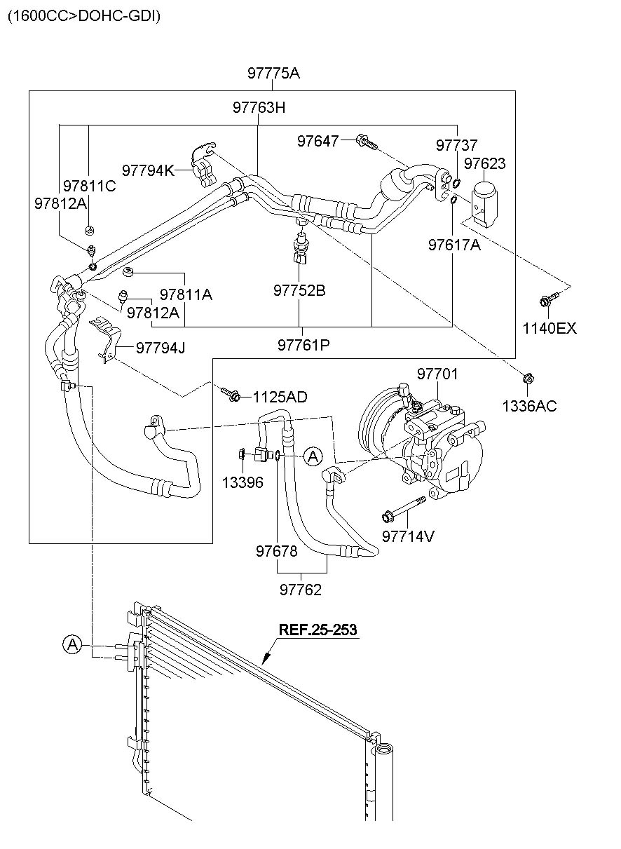 Hyundai VELOSTER Tube Assembly - Suction and Liquid. W/TURBO ...