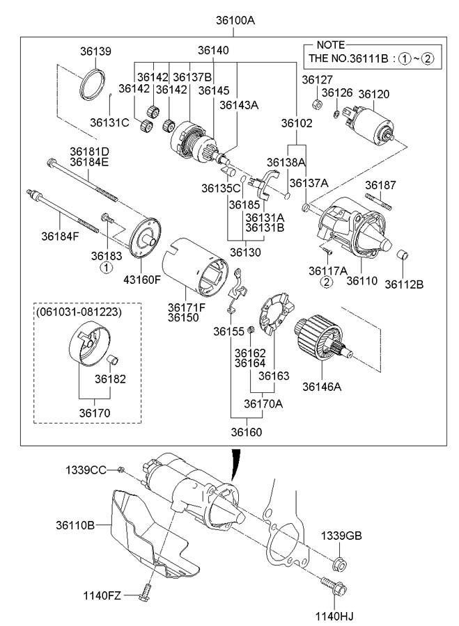 3610037230 - hyundai Starter Motor | Wholesale Hyundai Parts, Lakeland FL