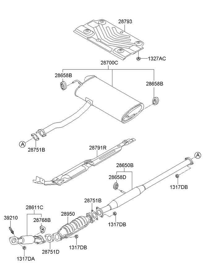 289602G880 - Hyundai Catalytic Converter | Wholesale Hyundai Parts