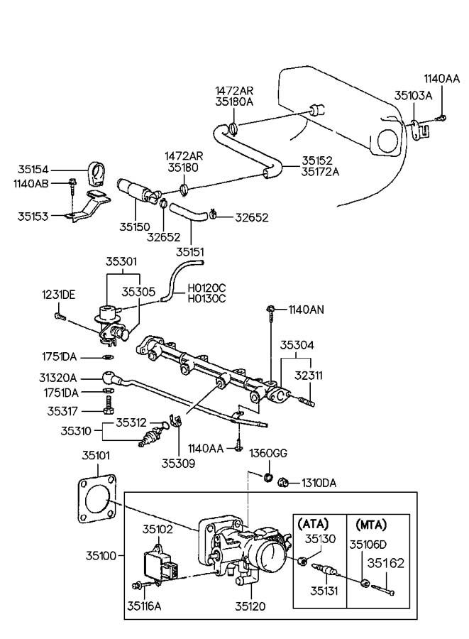 Hyundai Accent 1998 Parts