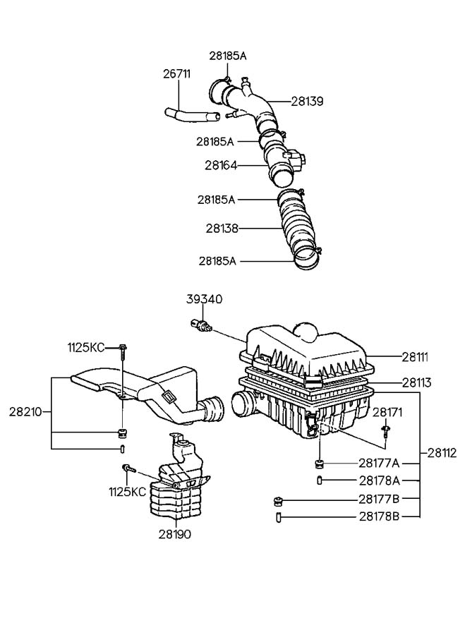 2001 Hyundai Elantra Engine Diagram