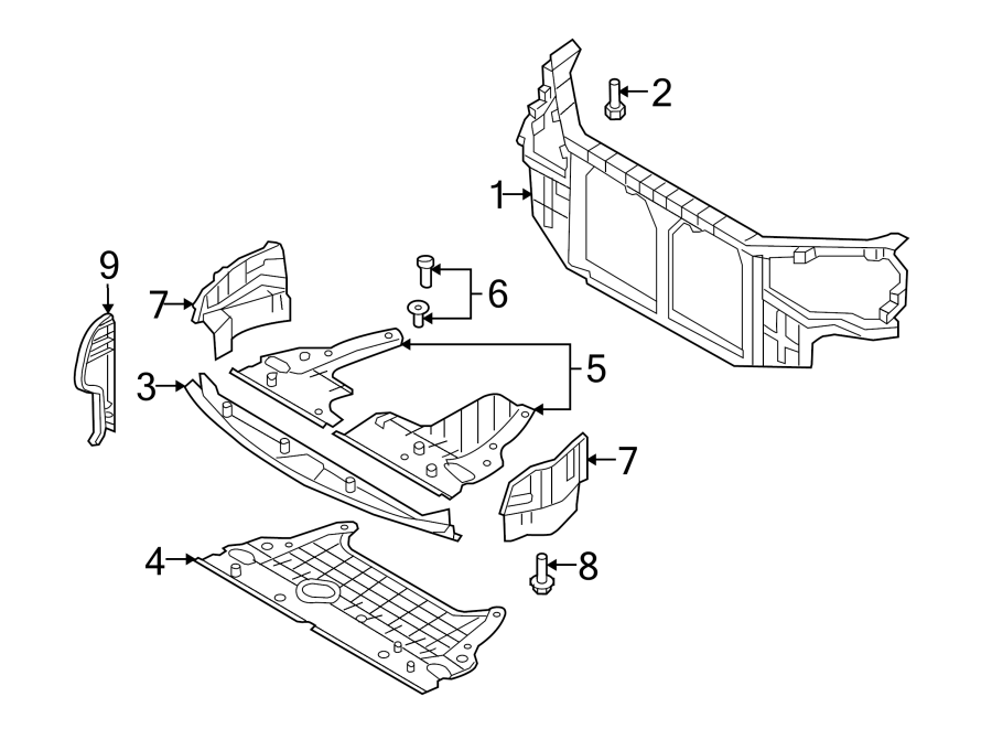 2009 hyundai Sonata Radiator Support Air Deflector (Right) - 291353K500 ...