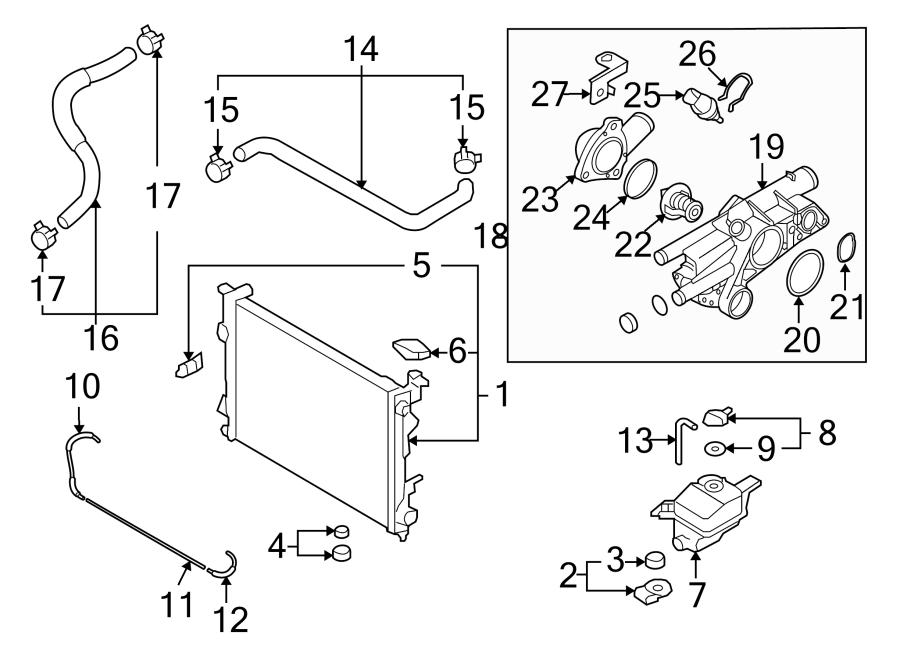 2011 Hyundai Sonata Engine Coolant Thermostat Housing Gasket