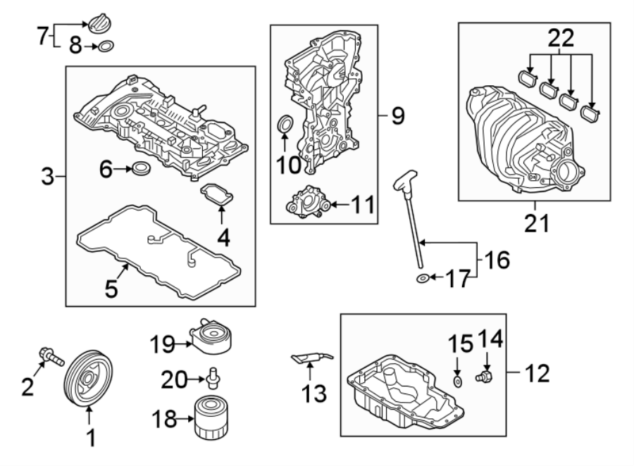 2019 Hyundai Sonata Engine Intake Manifold. 2.0 LITER. 2.0 LITER HYBRID ...