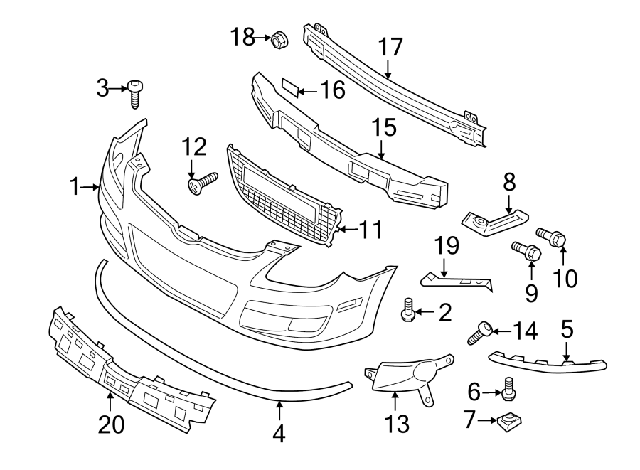 2008 Hyundai Elantra Bumper Cover (Front, Upper, Lower). WAGON ...