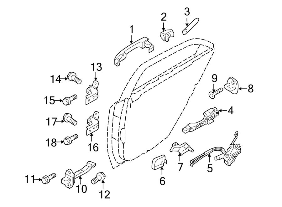 836623X020 - Hyundai Cover. Handle. Door. (rr). Rear d. Rear outside ...