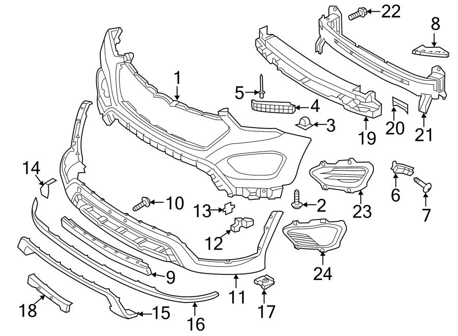 Hyundai Santa Fe Grille (Front, Lower). 2013-2016 - 86561B8100 ...