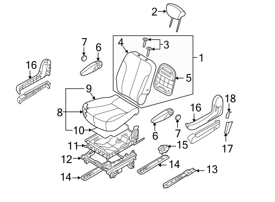 2008 Hyundai Entourage Track. Seat. Adjuster. Removal. (right, rear