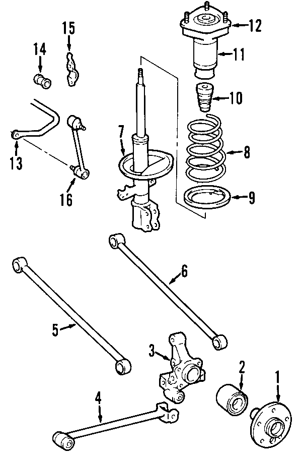 2006 Hyundai Tucson Bar Assembly Rear ( Rear (rr) ) Stabilizer 